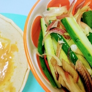 夏に食べたい！きゅうりと茗荷の胡麻みそ和え